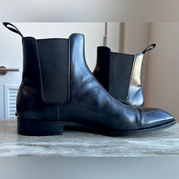 LOUIS VUITTON VENDOME CHELSEA BOOTS  Black Leather LV 12 / US 13 / 46 EU $1800 - Picture 6 of 13